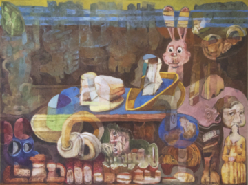 Nature morte au lapin étonné - Bruno Lebon